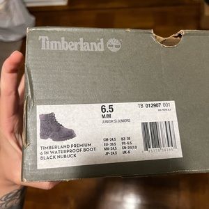 Size 6.5 Black Timbs